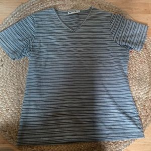 Striped v-neck